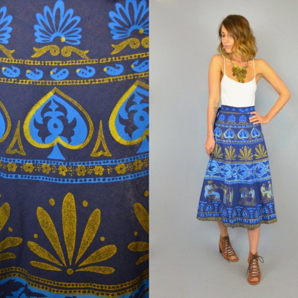 70's Egyptian Wrap Skirt